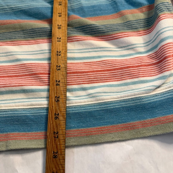 LL Bean Mens Comfort Stretch Pique Striped 1/4 Quarter Zip Fleece Pullover XXL - Picture 6 of 7